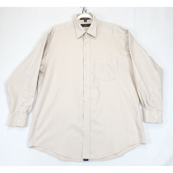 Tommy Hilfiger Tommy Traveler Button Up Shirt Men 16 33 Long Sleeve 100% Cotton - Picture 1 of 12